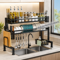 2-Layer Over-the-Sink Dish Drying Rack – Space-Saving Kitchen Organizer