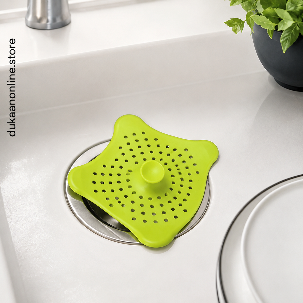 Star Design Drain Cover - Silicone Plug Stopper and Strainer for Bathroom & Kitchen