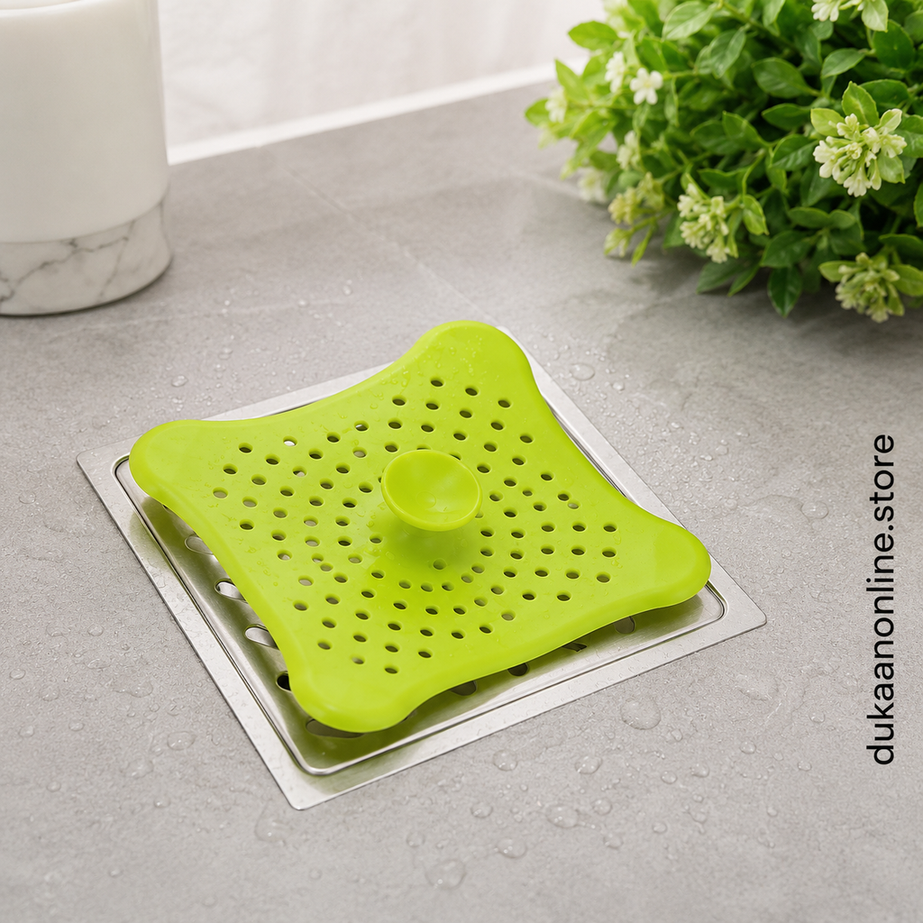 Star Design Drain Cover - Silicone Plug Stopper and Strainer for Bathroom & Kitchen