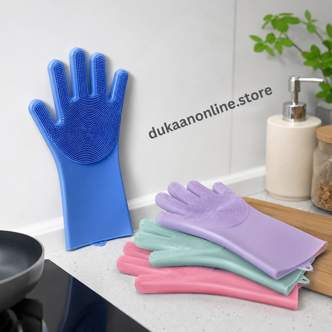 Waterproof Silicone Dishwashing Gloves – Soft & Durable