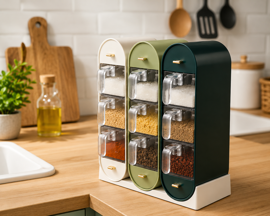 Wall Mounted Spice Box with Removable Containers (Each )