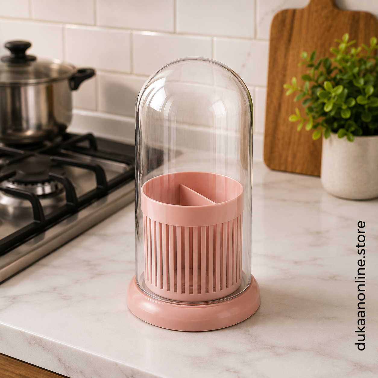 Spoon Holder with Acrylic Cover – Hygienic Kitchen Storage